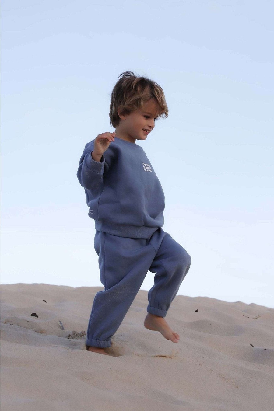 Mini All Fenix | Mini Waves Crew Jumper ( ) Steel Blue