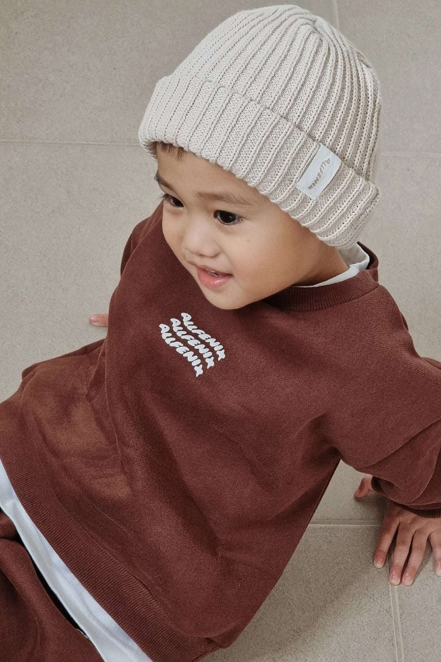 Mini All Fenix | Mini Waves Crew Jumper ( ) Chocolate