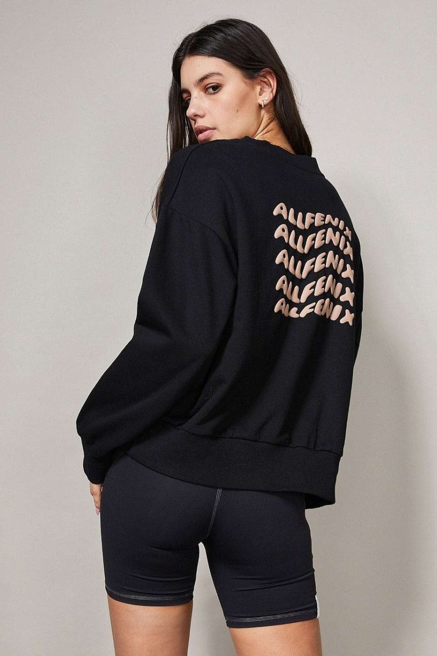 Active + Leisure All Fenix | Waves Crew Sweater Black