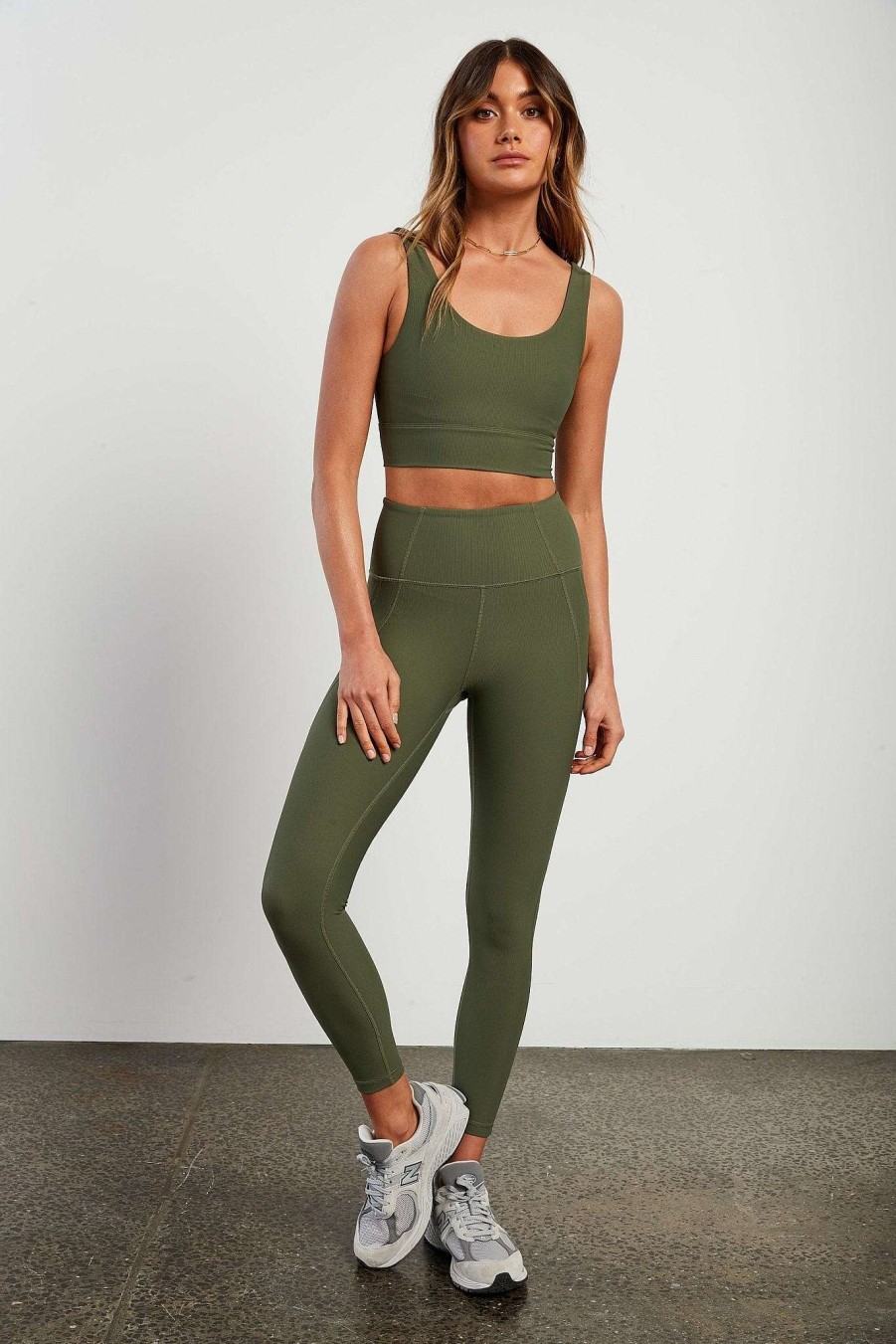 Leggings All Fenix | Ribbed All Core Legging (Khaki) Green