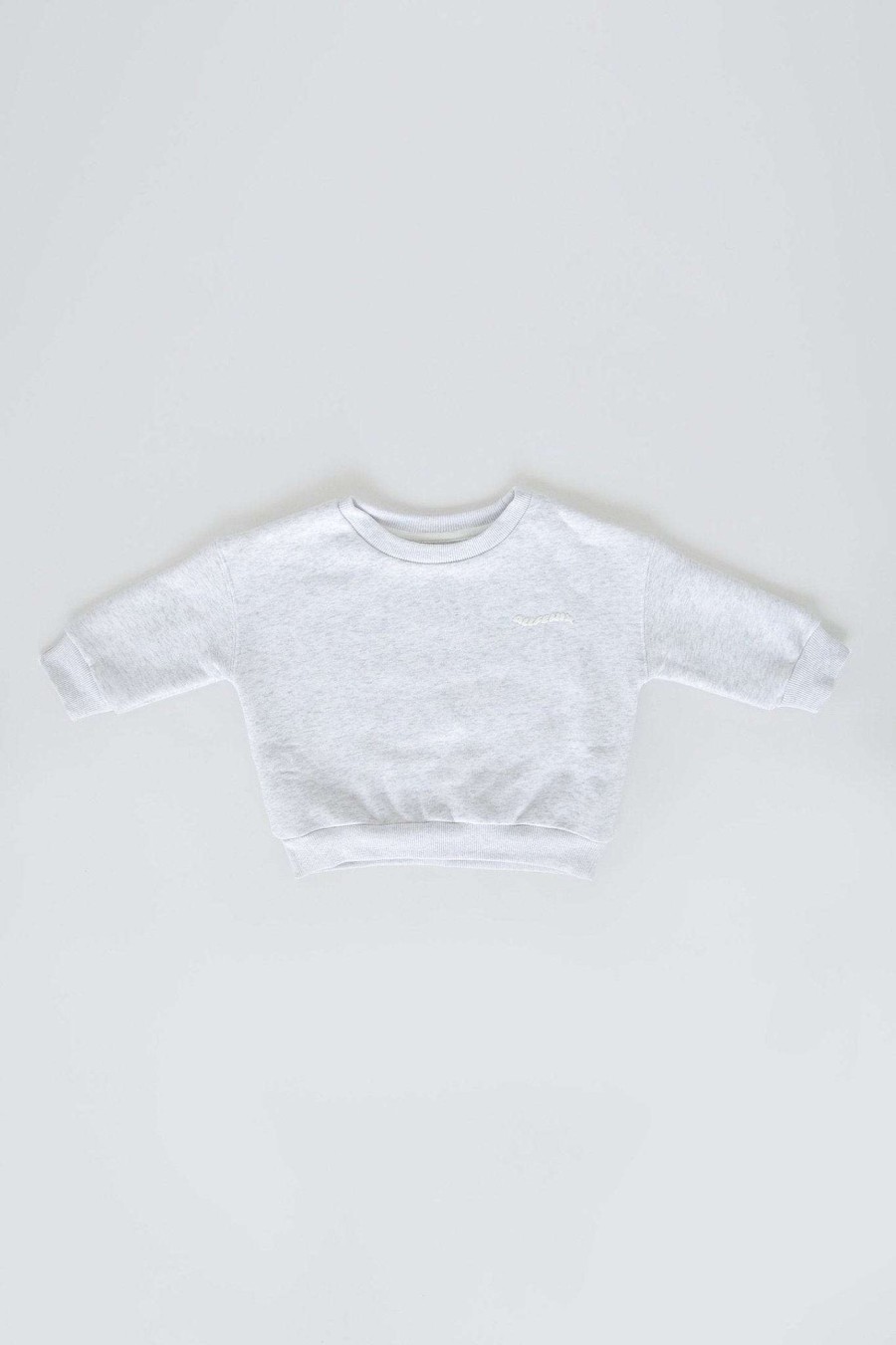 Mini All Fenix | Mini Waves Jumper (White Marle) Grey