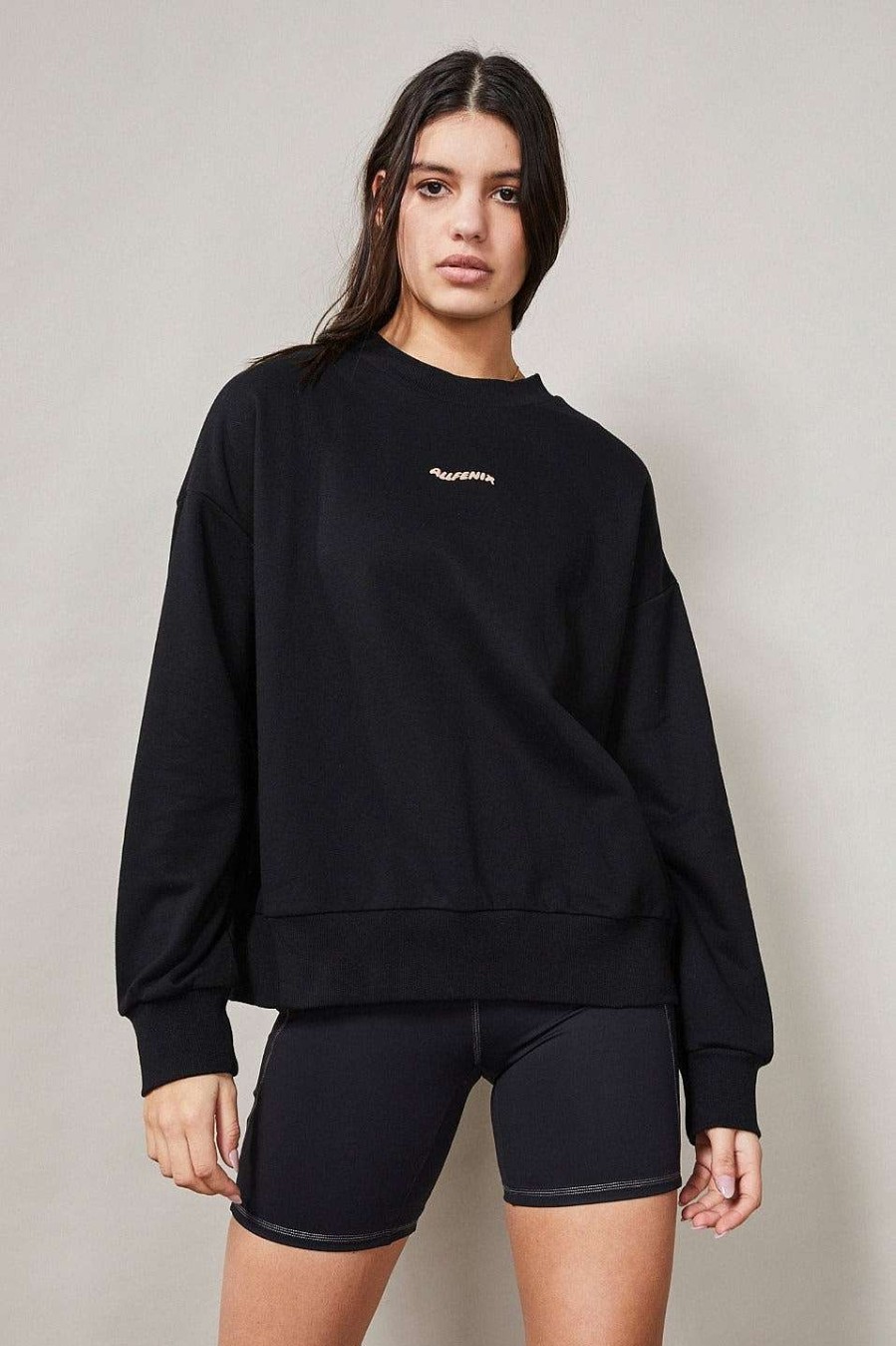 Active + Leisure All Fenix | Waves Crew Sweater Black